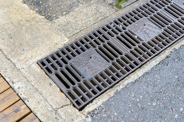 sewer manhole cover of Shirakawago village
