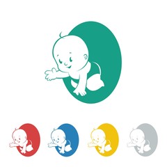 baby logo icon Vector