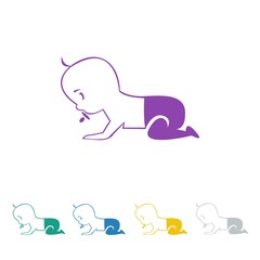 baby logo icon Vector