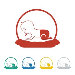 baby logo icon Vector