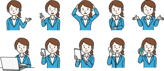 スーツの女性ポーズ集