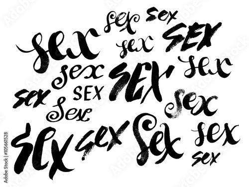 Sex Hand Drawn Lettering Serigraphy Shirt Print Stock Image And Royalty Free Vector Files On 3484