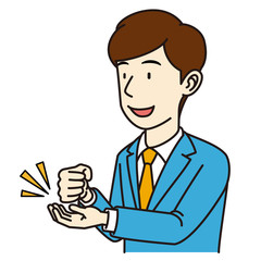 スーツの男性_！