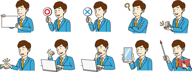 スーツの男性ポーズ集