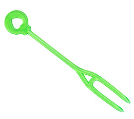 green canape fork