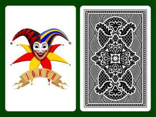Joker playing card - obrazy, fototapety, plakaty