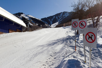 snow slope for skiing