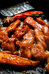 Grilled Pork with Marinade Korean BBQ Sauce
