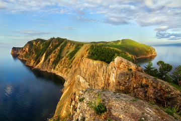 Fototapeta na wymiar Lake Baykal Russia sunrise water