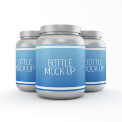 Bottle mock up on white background