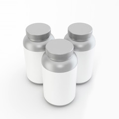 Bottle mock up on white background