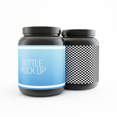 Bottle mock up on white background