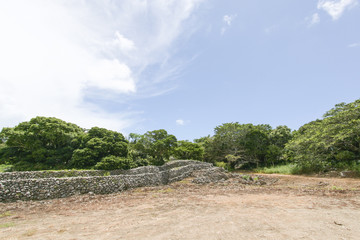 Fototapeta na wymiar Itokazu gusuku, Itokazu castle ruins in Okinawa, Japan