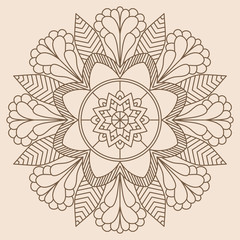Mandala. Vintage Round Ornament Pattern. Islamic, Arabic, Indian