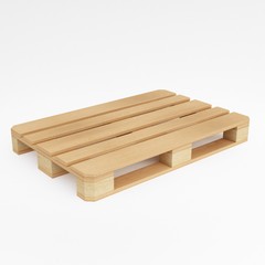 euro pallet isolated on white background 