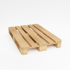 euro pallet isolated on white background 