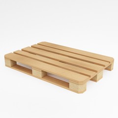 euro pallet isolated on white background 