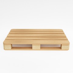 euro pallet isolated on white background 