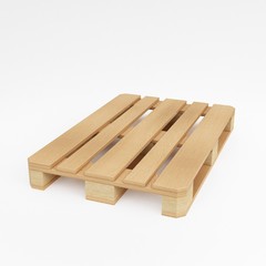euro pallet isolated on white background 