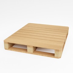 euro pallet isolated on white background