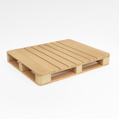 euro pallet isolated on white background