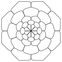 Mandala. Vintage Round Ornament Pattern. Stylized Ornamental Flo