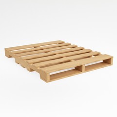 euro pallet isolated on white background
