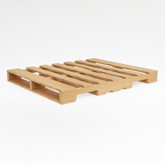 euro pallet isolated on white background