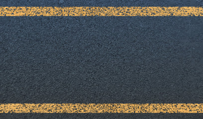 The texture of asphalt and yellow line.Vector - obrazy, fototapety, plakaty
