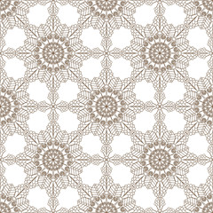 Abstract Seamless Pattern. Vintage Ornament Pattern in Retro Col