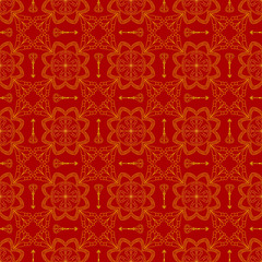 Abstract Seamless Pattern with arrows. Vintage Ornament Pattern.