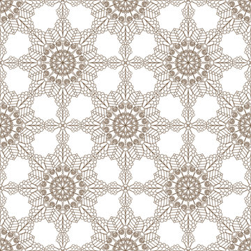 Abstract Seamless Pattern. Vintage Ornament Pattern in Retro Col