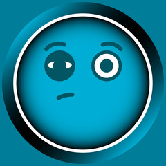 Fototapeta premium Icon face with bruise