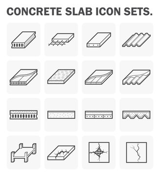 Concrete slab icons