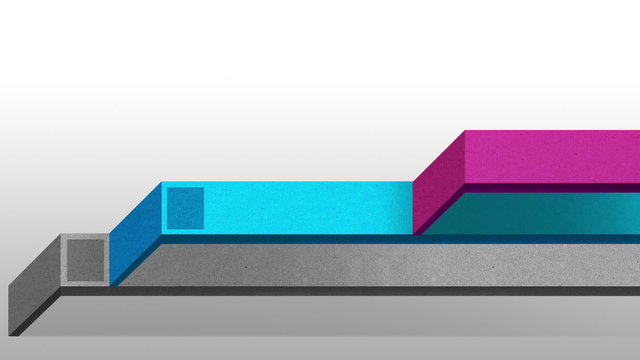 Two step intro title box chart,powerpoint presentation template.(included alpha)