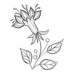 Abstract flower bell on a white background