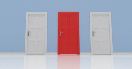 3d door render vote concept