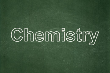 Obraz premium Education concept: Chemistry on chalkboard background