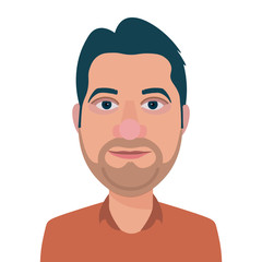Flat vector character. Vector avatar with eyes. Vector portraits. flat icons. Characters for web