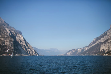view of the mountain lake of Como, Italy