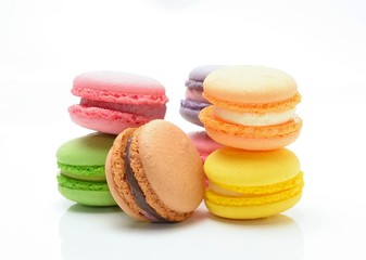 Tasty colorful macaroons