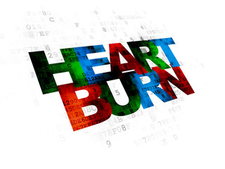 Healthcare concept: Heartburn on Digital background
