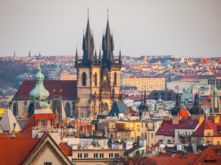Obraz premium Prague Old Town with Church of Our Lady before Tyn