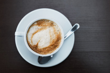 Closeup of coffee cup