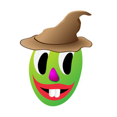 Large isolated cartoon clown face