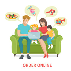 concept  for online gifts ordering 