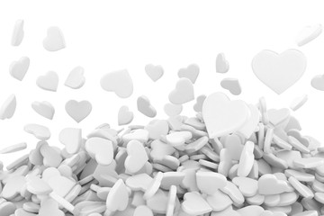 3d background made from many hearts