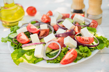 fresh salad with tomatoes