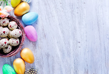 Fototapeta na wymiar decorative painted Easter eggs