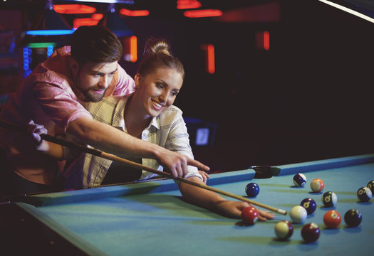 Their first date in pool game club